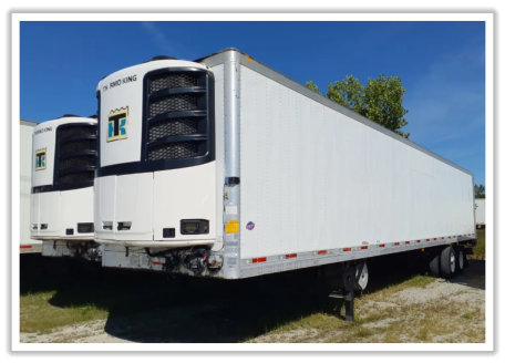 Picture of a Reefer on a trailer showing we can diagnos and repair those too.